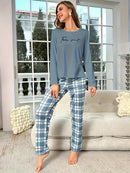 [Leve 2 Pague 1] Pijama Feminino Noite Serena (Toque quente e suave) + BRINDE: 1 Pantufa Nuvem Antiaderente