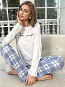 [Leve 2 Pague 1] Pijama Feminino Noite Serena (Toque quente e suave) + BRINDE: 1 Pantufa Nuvem Antiaderente